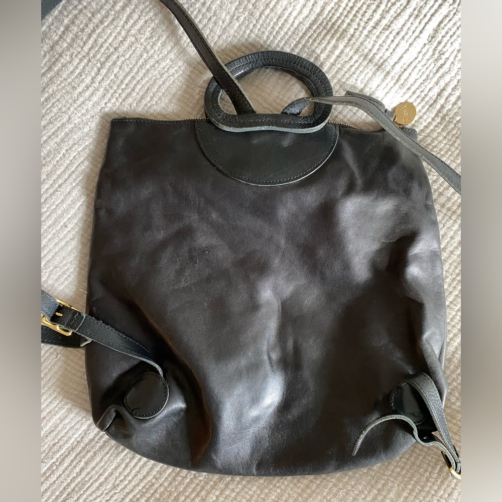Clare V Marcelle Black Leather Backpack Bag - Picture 4 of 12